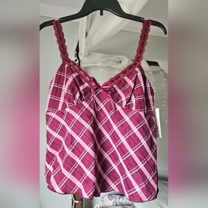 No Boundaries Plaid Camisole